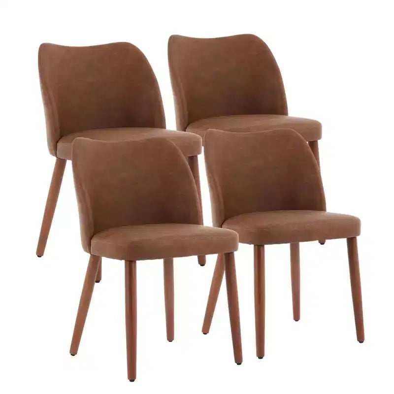 Dining Chairs Set of 2,Modern Flax Kitchen Chairs with Metal Legs,Wing Backrest & Thick Cushions,Leveling Feet for Dining Room, Bedroom,Living Room