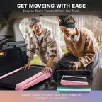 KRISRATE Tapis Roulant Compatto, Tapis Roulant 2 in 1 Sotto Scrivania per Casa e Ufficio, Mini Tapis Roulant Salvaspazio da 2,5 HP, Nessuna Installazione Richiesta, Design Unico con Illuminazione