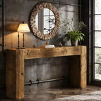 Console Table, Solid Wood Farmhouse Sofa Foyer Table for Entryway