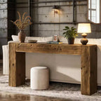 Console Table, Solid Wood Farmhouse Sofa Foyer Table for Entryway