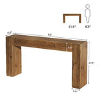 Console Table, Solid Wood Farmhouse Sofa Foyer Table for Entryway
