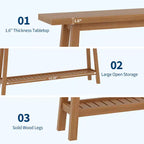71 Wood Entryway Table with Storage, Farmhouse 2-Tier Narrow Console Table, for Living Room, Hallway, Entrance, Behind The Couch, Easy Assembly