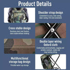 Portable Foldable Backpack Chair for Mountaineering & Fishing, 100kg Max Load Oxford Fabric Stool for Camping, Hiking & Travel