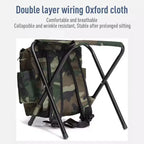 Portable Foldable Backpack Chair for Mountaineering & Fishing, 100kg Max Load Oxford Fabric Stool for Camping, Hiking & Travel