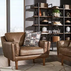 Manchester Oxford Leather Accent Chair - Tan - iNSPIRE Q