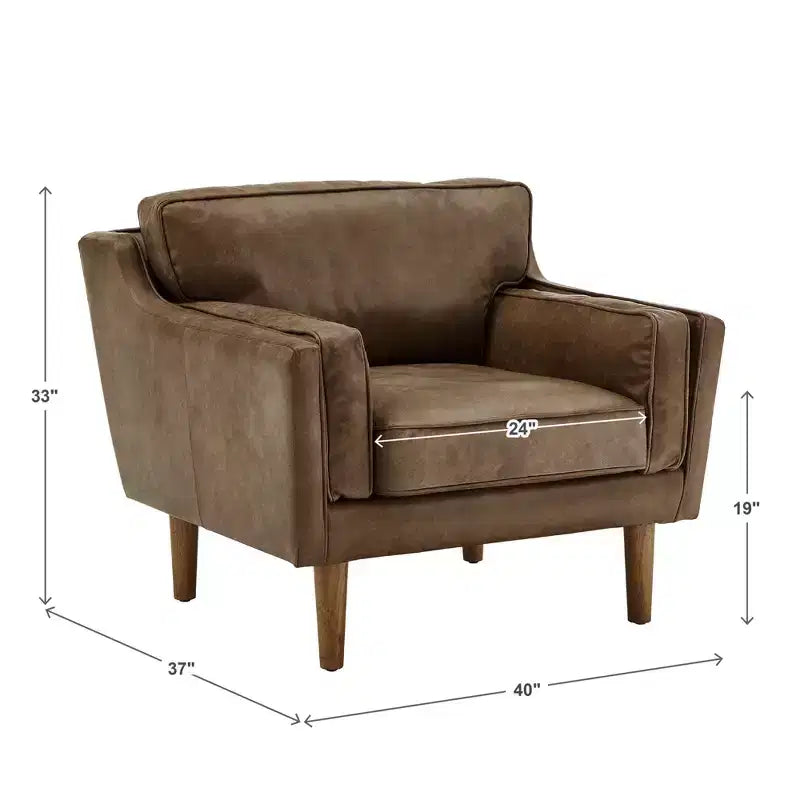 Manchester Oxford Leather Accent Chair - Tan - iNSPIRE Q