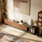 Mobile TV allungabile Luck Live 78.74102.3 con 3 cassetti, design frontale texturizzato e console multimediale moderna per il soggiorno