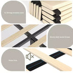 Soft Upholstered Platform Bed Frame with 4 Storage Drawers - Tall Headboard - Noise-Free - Easy Assembly - No Box Early Season Needed