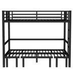 GDFStudio Arpita Modern Metal Bunk Bed with Safety Rails and Three Independent Pull-Out Sections