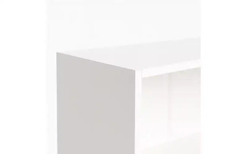 JVNOXK 29-inch Five-Tier Bookcase Storage Cabinet with 5 Open Shelves and Anti-Tip Safety Kit, Suitable for Bedrooms and Living Rooms, White