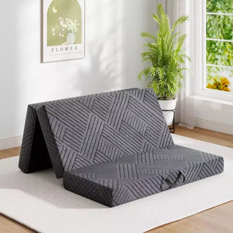 Dyonery Tri-Fold Memory Foam Mattress  CertiPUR-US Certified, Multi-Use & Machine Washable