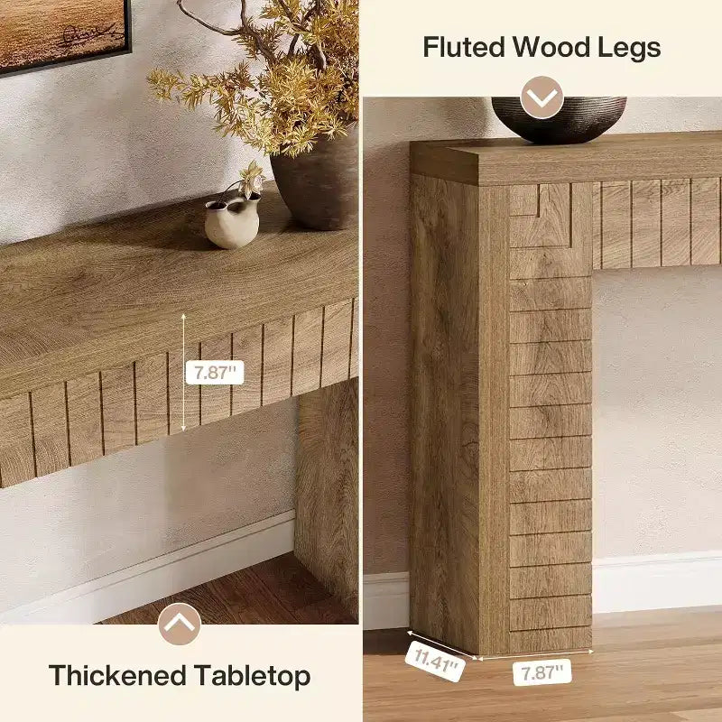 Lantine 70.9-Inch Extra Long Console Table for Entryway, Narrow Sofa Table Behind Couch, Suitable for Hallway, Foyer, Living Room
