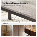 78.7in Industrial Dining Table for 8, Wooden Long Dinner Table with Mortise Tenon Design, Kitchen Table with Sturdy Metal Legs, for Dining Room Office