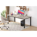 78.7in Industrial Dining Table for 8, Wooden Long Dinner Table with Mortise Tenon Design, Kitchen Table with Sturdy Metal Legs, for Dining Room Office