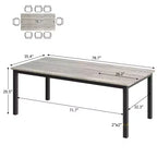 78.7in Industrial Dining Table for 8, Wooden Long Dinner Table with Mortise Tenon Design, Kitchen Table with Sturdy Metal Legs, for Dining Room Office