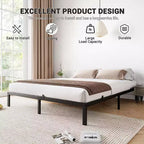 6 Inch Metal Bed Frame, California King / Twin XL Platform Bed, Heavy-Duty Steel, No Box Spring, Noise Free