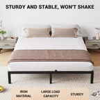6 Inch Metal Bed Frame, California King / Twin XL Platform Bed, Heavy-Duty Steel, No Box Spring, Noise Free