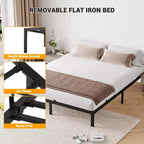 6 Inch Metal Bed Frame, California King / Twin XL Platform Bed, Heavy-Duty Steel, No Box Spring, Noise Free
