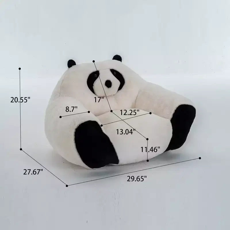 GDFStudio Gwenaelle Modern Panda-Shaped Beanbag Chair