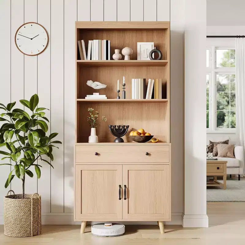 Sideboard Buffet Cabinet with Drawers, Multi-Functional Console Table for Living Room, Kitchen, Dining Room,Home Office Storage, Tall Cabinet