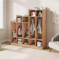 Cubby Storage Organizer, 5-Section Classroom Coat Locker with 9 Cubbies & 10 Hooks