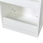 VIYET 71H 7-Tier Multi-Functional Pull-Out Storage Shelf, Single-Sided Open Shelf, Organizer for Kitchen, Living Room & Narrow Spaces,white