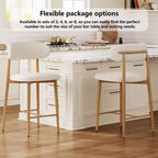 GDFStudio Tiphaine Mid-Century Modern Upholstered Metal Counter Stools (Set of 2)