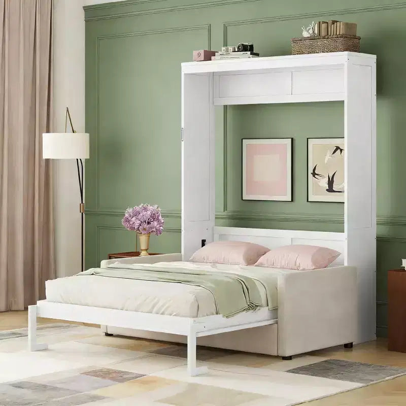 Luxystar Letto a muro moderno Queen Murphy con cuscino