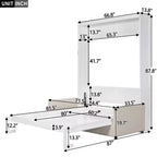 Luxystar Letto a muro moderno Queen Murphy con cuscino