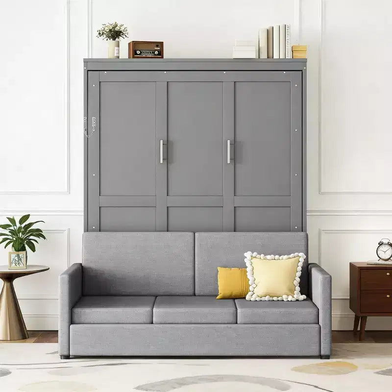 Luxystar Modern Queen Murphy Bed Wall Bed with Cushion