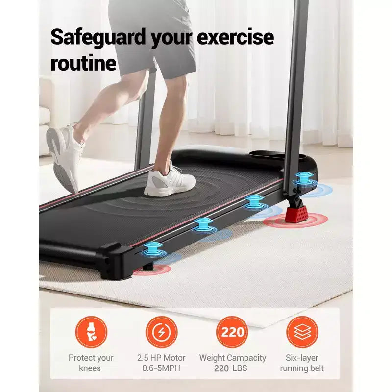 Tapis Roulant 4-in-1 Inclinazione 15%, Tapis Roulant Pieghevole Sotto Scrivania per Casa e Ufficio, Motore Silenzioso da 2,5 HP