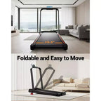 Tapis Roulant 4-in-1 Inclinazione 15%, Tapis Roulant Pieghevole Sotto Scrivania per Casa e Ufficio, Motore Silenzioso da 2,5 HP