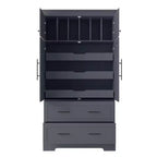 72 Farmhouse Kitchen Pantry Cabinet, Freestanding Dining Storage Cabinet with Drawers, Pull-Out Trays, and Cake Pan Storage-Panipeachy