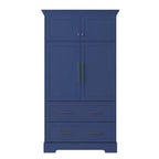 72 Farmhouse Kitchen Pantry Cabinet, Freestanding Dining Storage Cabinet with Drawers, Pull-Out Trays, and Cake Pan Storage-Panipeachy