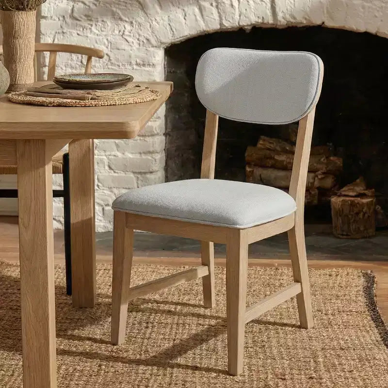 Solid Wood Dining Chairs with Ergonomic Backrest and 3.3 Thick Cushion, for Dining Room & Living Room