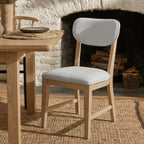 Solid Wood Dining Chairs with Ergonomic Backrest and 3.3 Thick Cushion, for Dining Room & Living Room