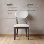 Solid Wood Dining Chairs with Ergonomic Backrest and 3.3 Thick Cushion, for Dining Room & Living Room