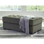 Signature Design by Ashley Marlow Peak Oversized Accent Ottoman, Tufted Polyester Upholstery, Olive Green
