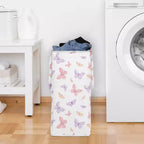 Sweet Jojo Designs Girl Foldable Laundry Hamper with Handles Butterfly Pink and Purple