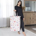 Sweet Jojo Designs Girl Foldable Laundry Hamper with Handles Butterfly Pink and Purple