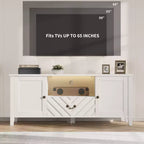 Entertainment Center with Led Lights, TV Stands with 2 Storage and 1 Drawer for Game Room, Long Television Stands for 65 Inch Tv