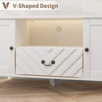 Entertainment Center with Led Lights, TV Stands with 2 Storage and 1 Drawer for Game Room, Long Television Stands for 65 Inch Tv