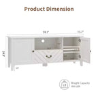 Entertainment Center with Led Lights, TV Stands with 2 Storage and 1 Drawer for Game Room, Long Television Stands for 65 Inch Tv