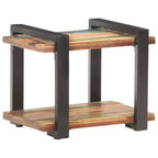 vidaXL Comodino Legno massello di mango grezzo, ferro Marrone