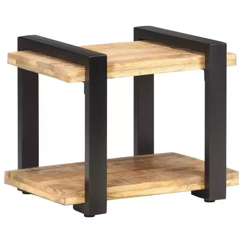 vidaXL Bedside Cabinet Natural wood Rough mango wood, iron Medium