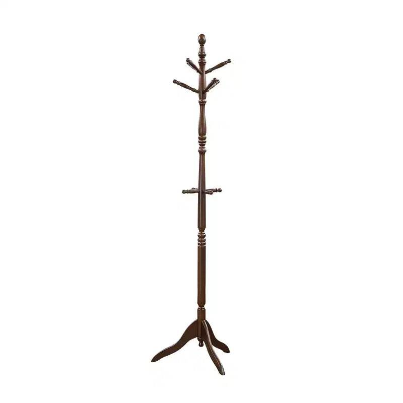 Appendiabiti in legno massello 72" con 10 ganci, organizer a 3 livelli per l'ingresso