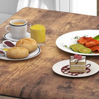 3-Piece Dining Room Table Set for 2, Industrial Wooden Kitchen Table and 2 PU Leather Padded Chairs with Metal Frame for Small Space, Apartment