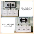 9 Drawer Dresser TV Stand with Mount for 32-85 in TVs, Modern Entertainment Center with Drawers, Media Console Table for Bedroom Living Room