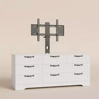 9 Drawer Dresser TV Stand with Mount for 32-85 in TVs, Modern Entertainment Center with Drawers, Media Console Table for Bedroom Living Room