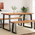 vidaXL Dining Table with Live Edge Dinner Table for Kitchen Solid Wood Acacia